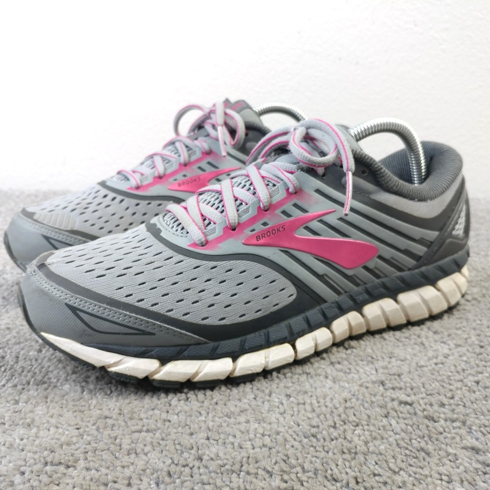 Brooks Ariel 18 Womens Size 10 Running Shoes Gray Pink Low Top Sneakers 120271